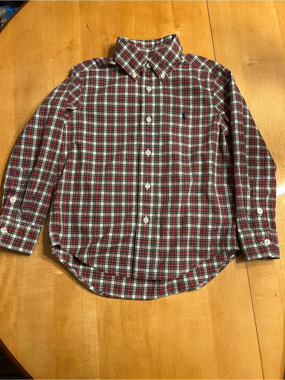 Ralph Lauren Red & Green Plaid Button-Down Shirt